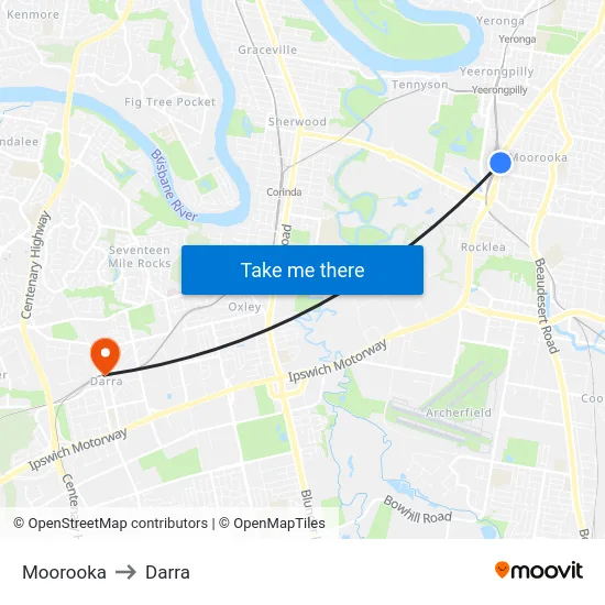 Moorooka to Darra map