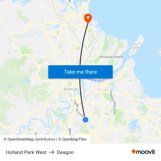 Holland Park West to Deagon map