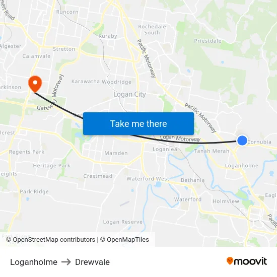 Loganholme to Drewvale map