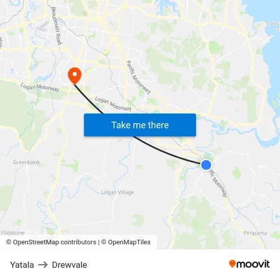 Yatala to Drewvale map