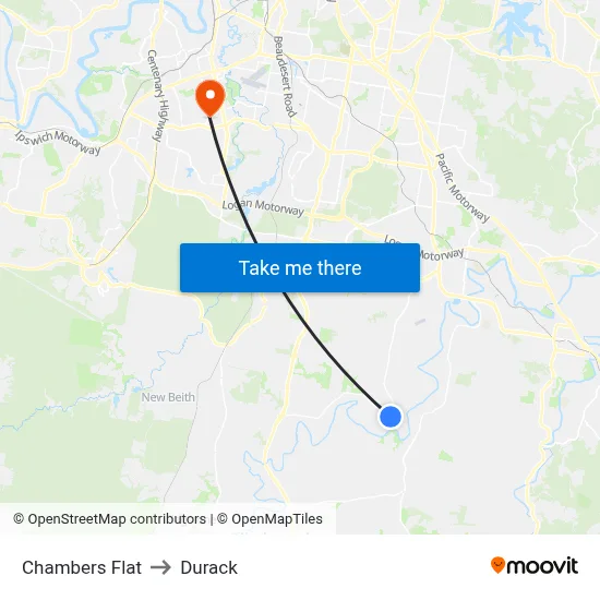 Chambers Flat to Durack map