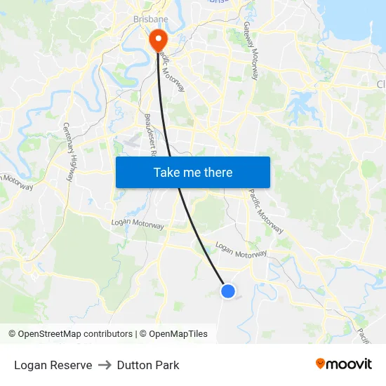 Logan Reserve to Dutton Park map