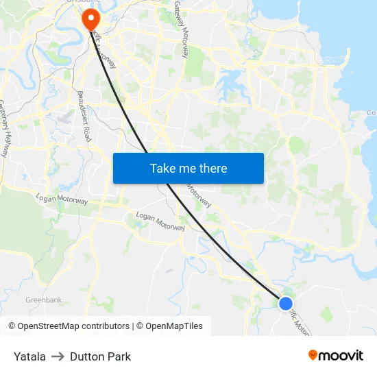 Yatala to Dutton Park map