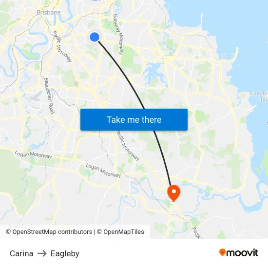 Carina to Eagleby map