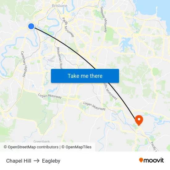 Chapel Hill to Eagleby map