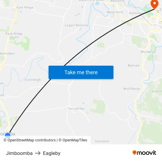 Jimboomba to Eagleby map
