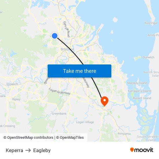 Keperra to Eagleby map