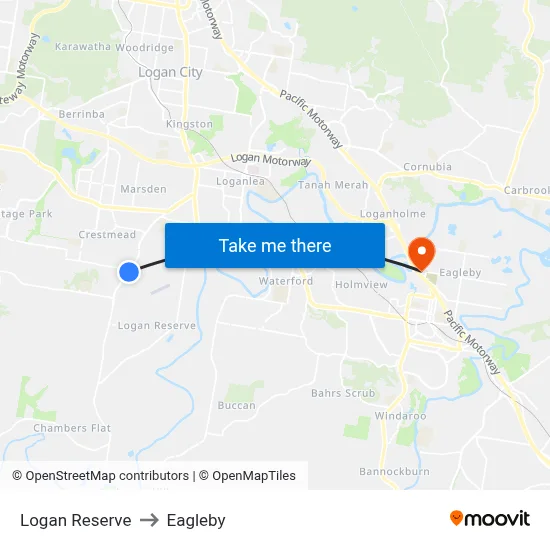 Logan Reserve to Eagleby map