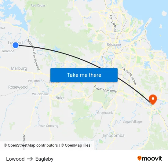 Lowood to Eagleby map