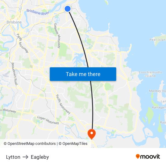 Lytton to Eagleby map