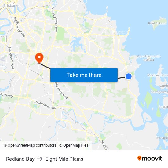 Redland Bay to Eight Mile Plains map