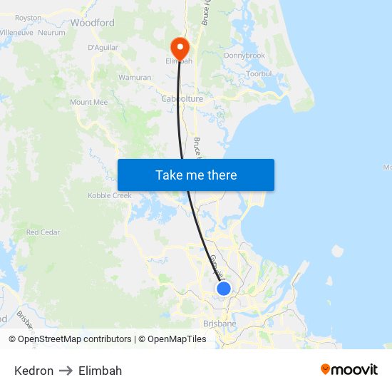 Kedron to Elimbah map