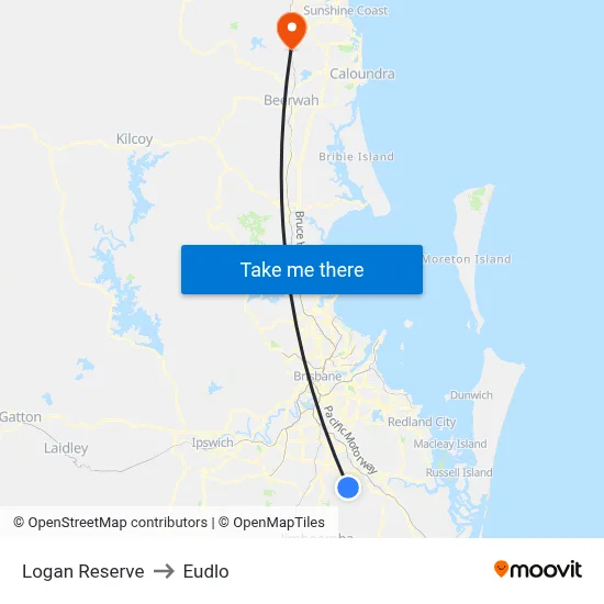 Logan Reserve to Eudlo map