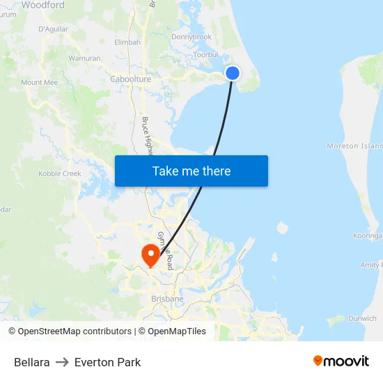 Bellara to Everton Park map