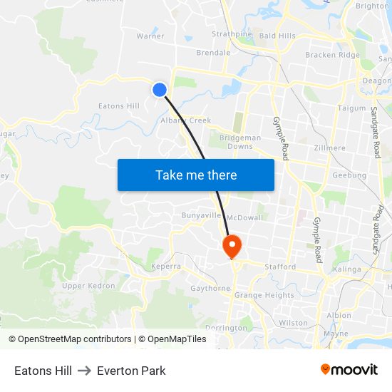 Eatons Hill to Everton Park map