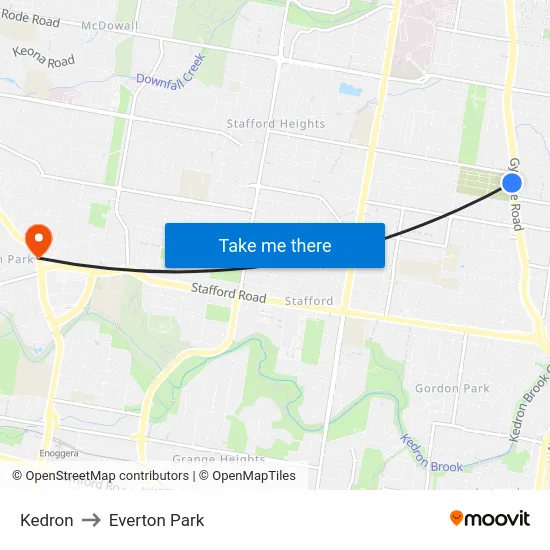Kedron to Everton Park map