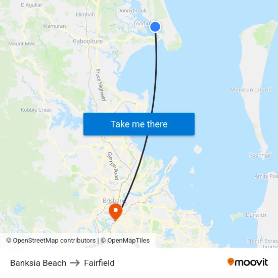 Banksia Beach to Fairfield map