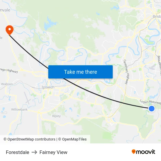 Forestdale to Fairney View map
