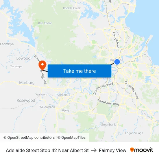 Adelaide Street Stop 42 Near Albert St to Fairney View map