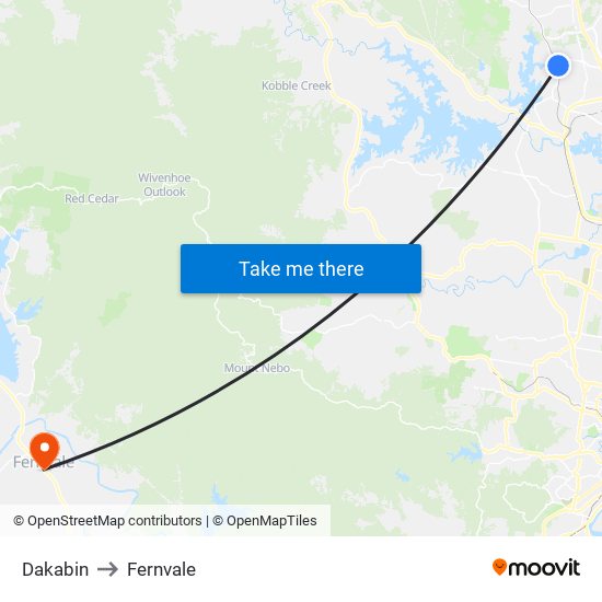 Dakabin to Fernvale map