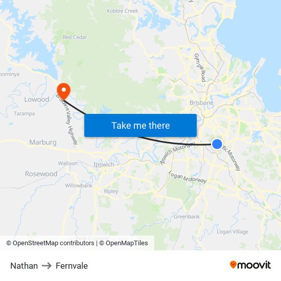 Nathan to Fernvale map