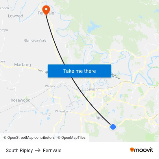 South Ripley to Fernvale map
