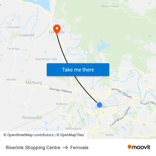 Riverlink Shopping Centre to Fernvale map
