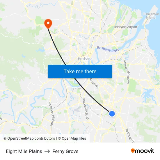 Eight Mile Plains to Ferny Grove map