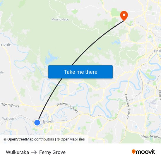 Wulkuraka to Ferny Grove map