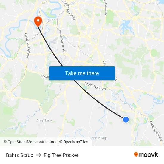 Bahrs Scrub to Fig Tree Pocket map