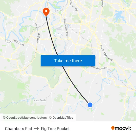Chambers Flat to Fig Tree Pocket map