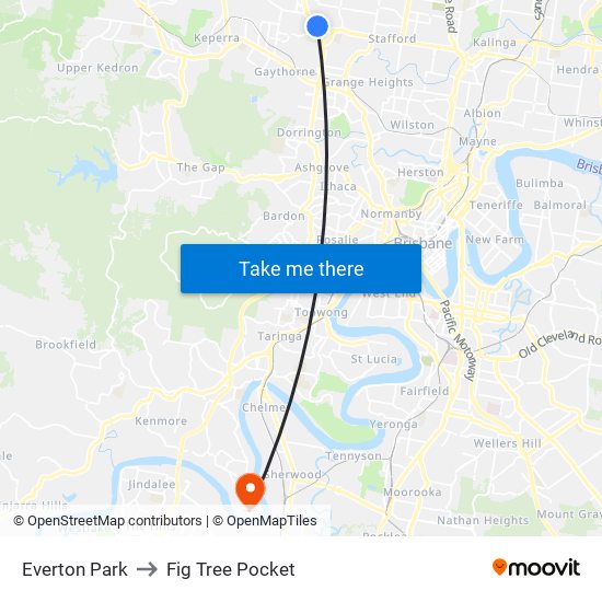 Everton Park to Fig Tree Pocket map