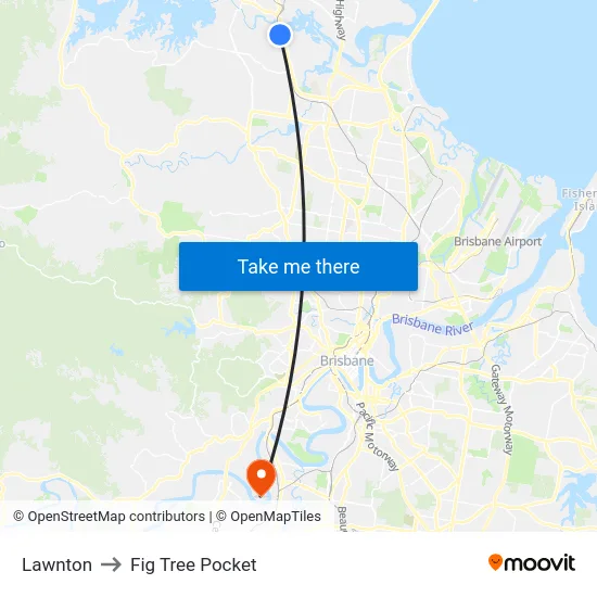 Lawnton to Fig Tree Pocket map