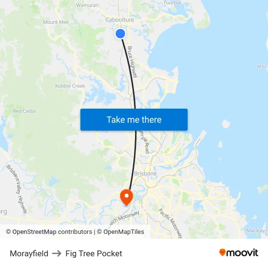 Morayfield to Fig Tree Pocket map