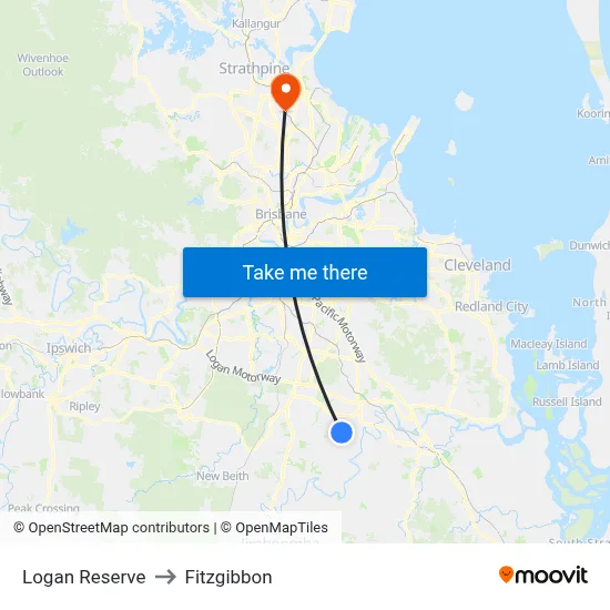 Logan Reserve to Fitzgibbon map