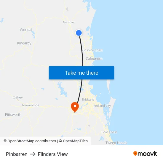 Pinbarren to Flinders View map