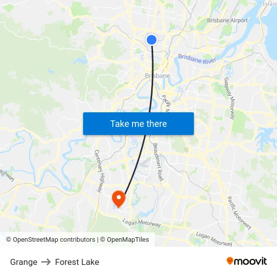 Grange to Forest Lake map