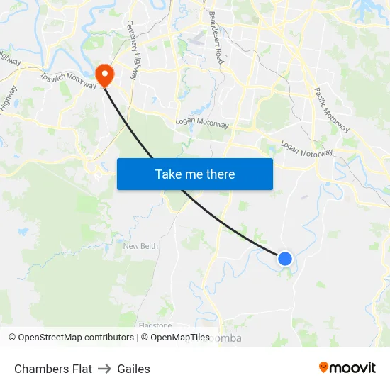 Chambers Flat to Gailes map