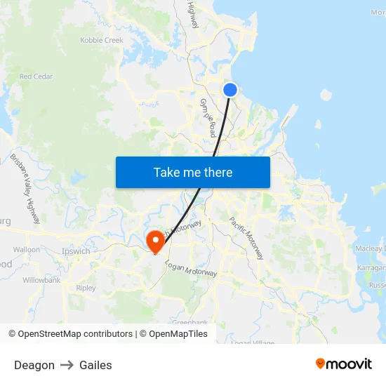 Deagon to Gailes map