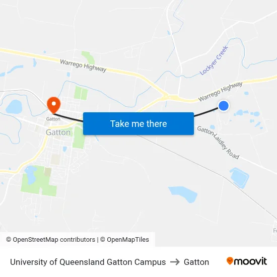 University of Queensland Gatton Campus to Gatton map