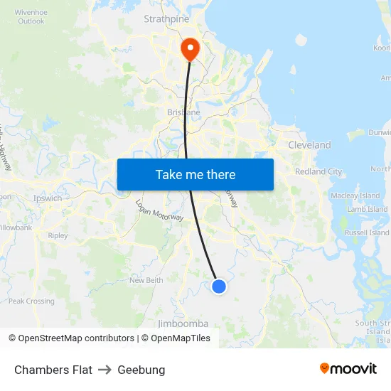 Chambers Flat to Geebung map