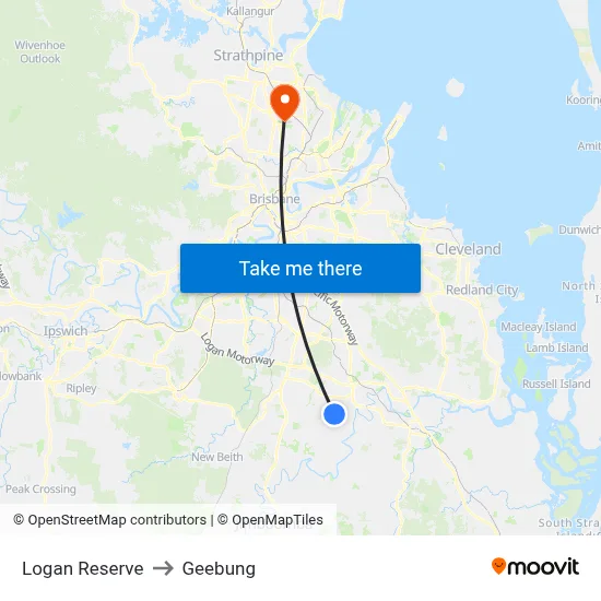 Logan Reserve to Geebung map