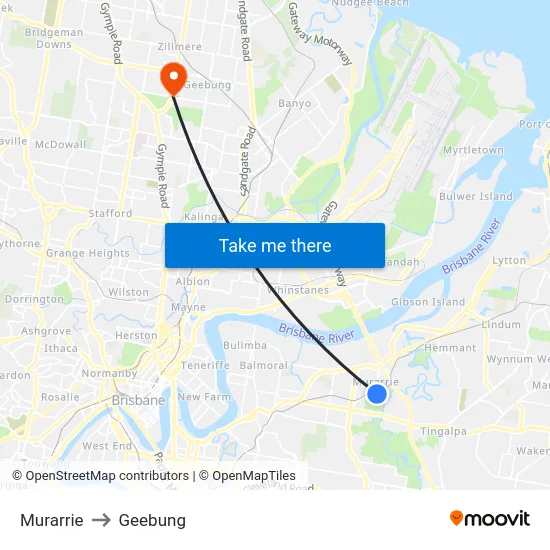 Murarrie to Geebung map