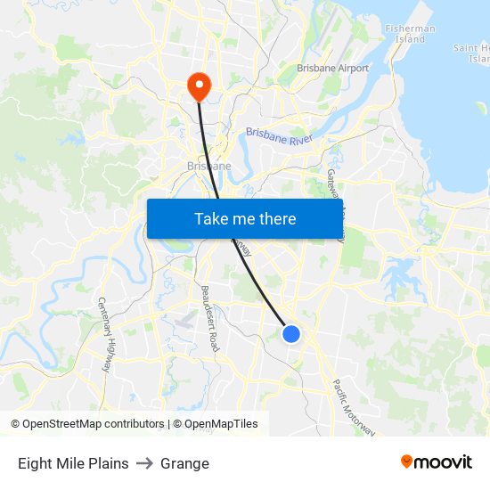 Eight Mile Plains to Grange map