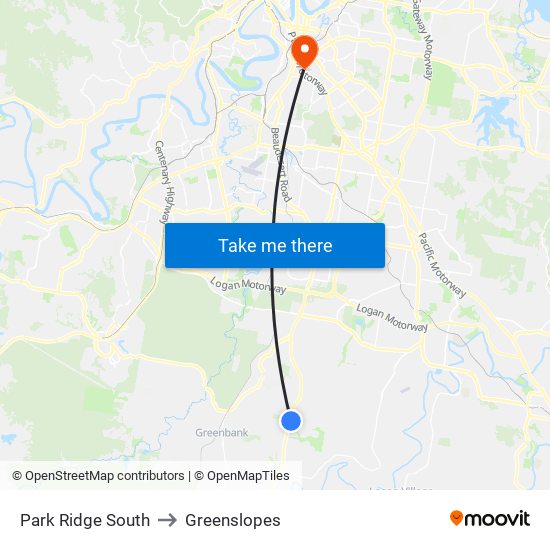 Park Ridge South to Greenslopes map