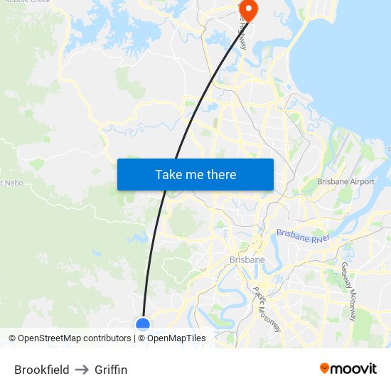 Brookfield to Griffin map