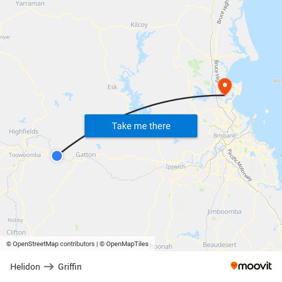 Helidon to Griffin map