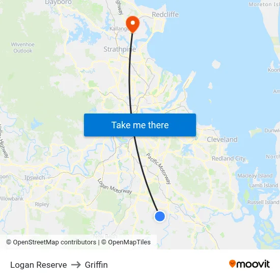 Logan Reserve to Griffin map