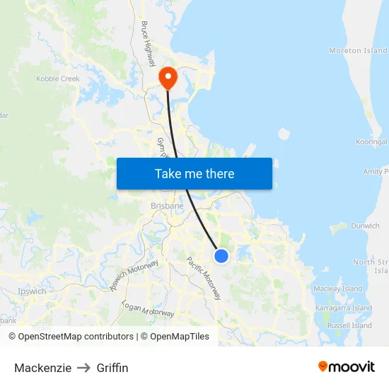 Mackenzie to Griffin map