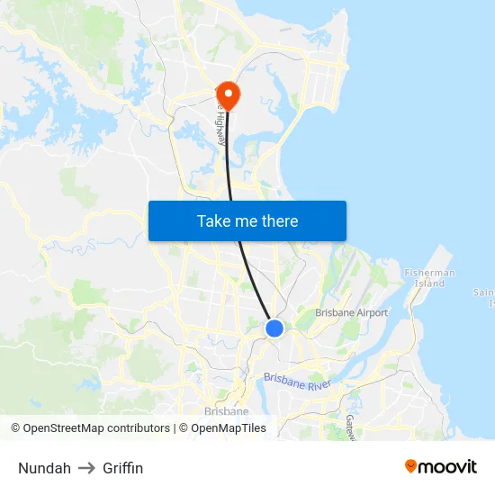 Nundah to Griffin map